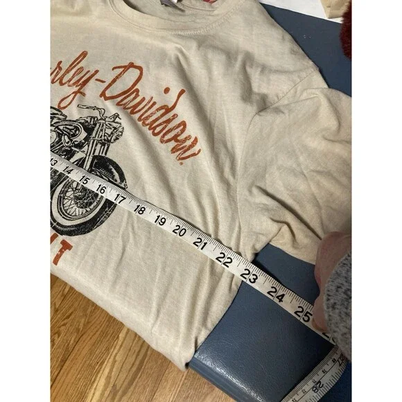 Harley Davidson Motorcycles FREE SPIRIT Men T Shirt XXL Cream LAS VEGAS NEVADA - Picture 8 of 8